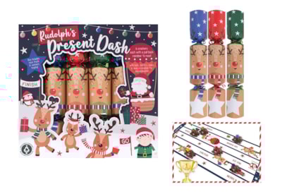 Rudolphs Present Dash 12" Crackers 6s