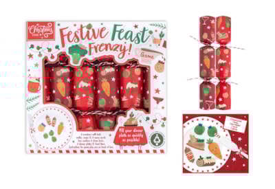 Festive Feast Frenzy Game 9" Crackers 6s