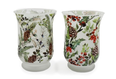 Sifcon Christmas Berries Candle Holder 15x11 Sifcon Christmas Berries Candle Holder 15x11