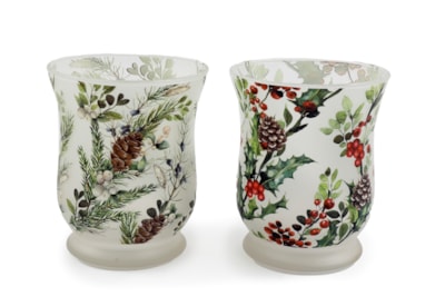 Sifcon Christmas Berries Candle Holder 9x11 Sifcon Christmas Berries Candle Holder 9x11