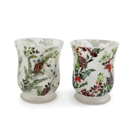 Sifcon Christmas Berries Candle Holder 9x11 Sifcon Christmas Berries Candle Holder 9x11