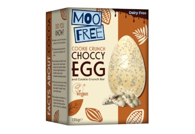 Moo Free Cookie Crunch Egg & Bar 135g Moo Free Cookie Crunch Egg & Bar 135g