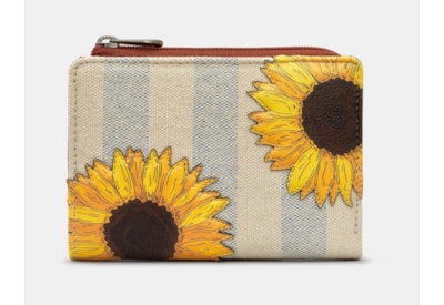 Yoshi Sunflower Bloom Leather Flap Over Purse Brown (YB275 SFL 8)