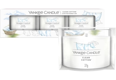 Yankee Candle Filled Votive Clean Cotton 3pk (1701402E)