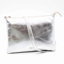 Lapella Yasmin Leather Crossbody/clutch Bag Silver (120-14 SILVER)