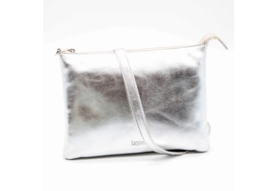 Lapella Yasmin Leather Crossbody/clutch Bag Silver (120-14 SILVER)