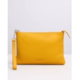 Lappella Yasmin Crossbody/Clutch In Mustard Valentino Leather Lappella Yasmin Crossbody/Clutch In Mustard Valentino Leather