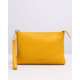 Lappella Yasmin Crossbody/Clutch In Mustard Valentino Leather