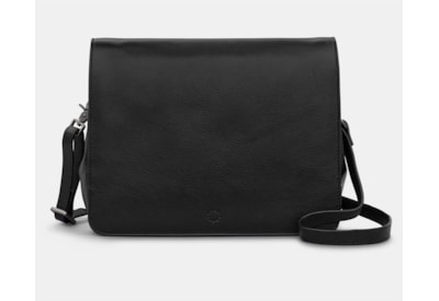 Yoshi Bexley Leather Flap Over Bag Black (YB253 1)