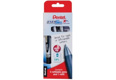 Pentel Energel Xm Black Gel Pen 3pc Pentel Energel Xm Black Gel Pen 3pc