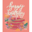 Eco Natures Card Happy Birthday Cake & Flowers (YECOKW210)