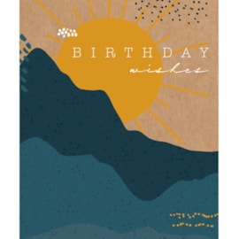 Eco Natures Card Birthday Wishes Mountain Scene (YECOKW212)