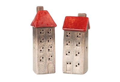 Heaven Sends Tall Houses w Red Roof