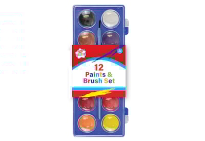 Act 12 Watercolour Paints &Brush Set