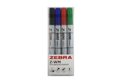 Zebra Whiteboard Marker 4pk (02543)