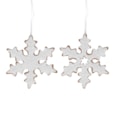Gisela Graham Resin Gingerbread Snowflake Dec White Iced Gisela Graham Resin Gingerbread Snowflake Dec White Iced