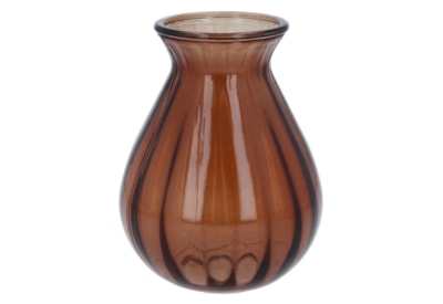 Gisela Graham Glass Posy Vase Dark Amber 15cm Gisela Graham Glass Posy Vase Dark Amber 15cm