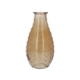 Gisela Graham Dimple Glass Pear Bud Vase Light Amber 14cm Gisela Graham Dimple Glass Pear Bud Vase Light Amber 14cm